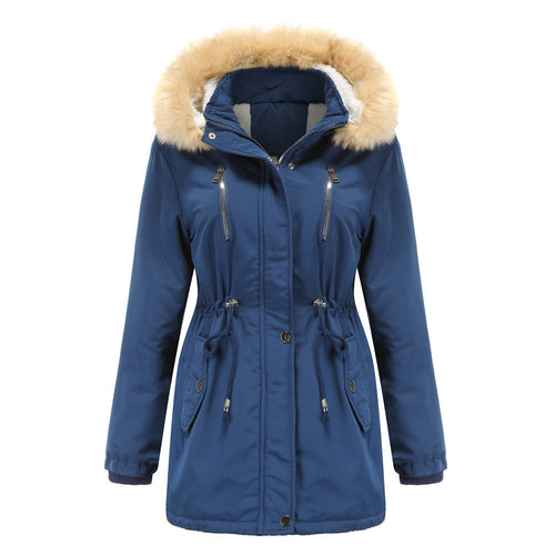 Women’s Winter Coat – Detachable Hood & Fleece-Lined Jacket