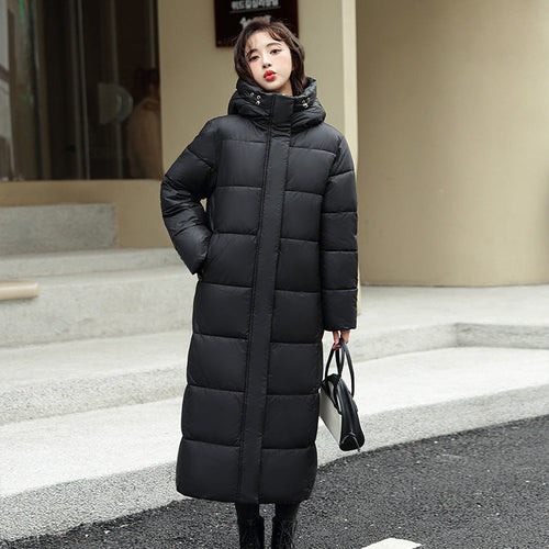 Women’s Long Winter Down Puffer Jacket – Thick Coat