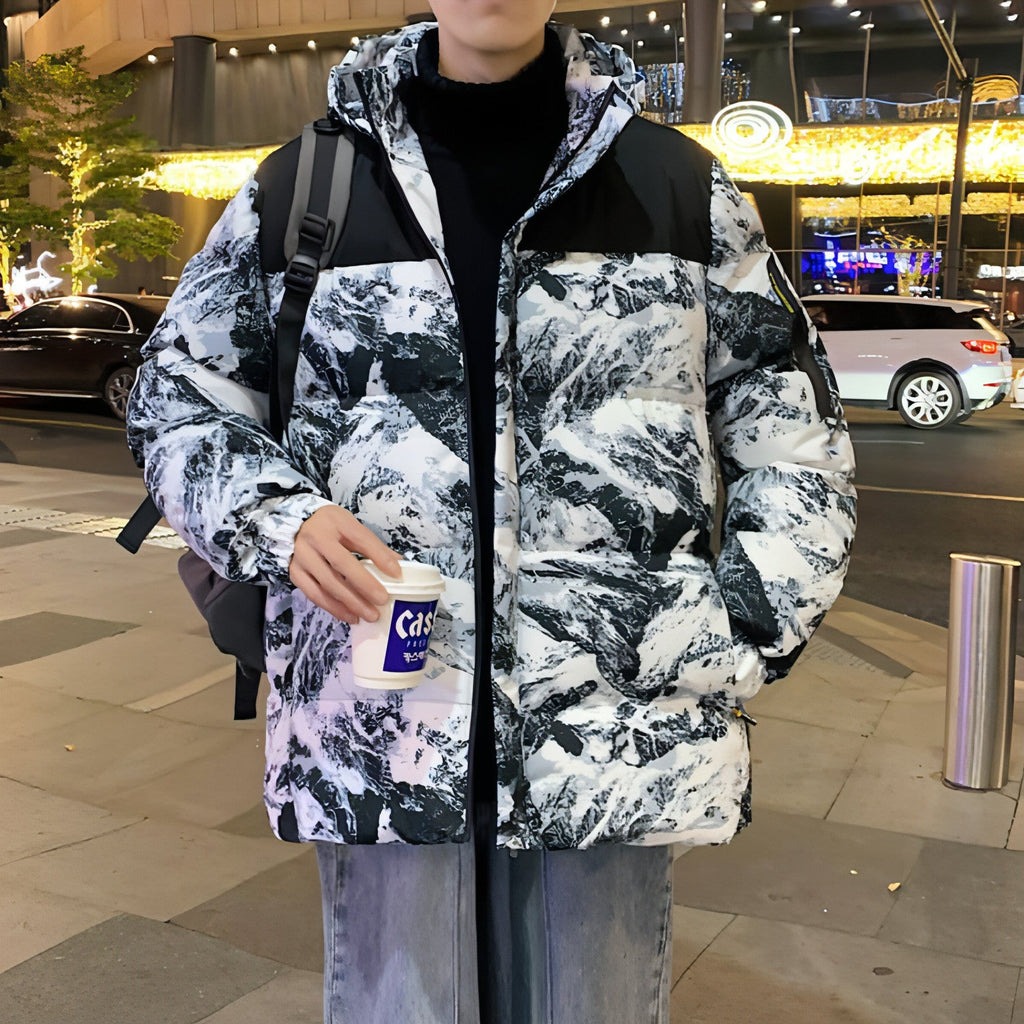 Men’s Camouflage Hooded Winter Down Jacket