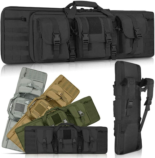LUXHMOX Double Long Soft Rifle & Multi‑Function Gun Case