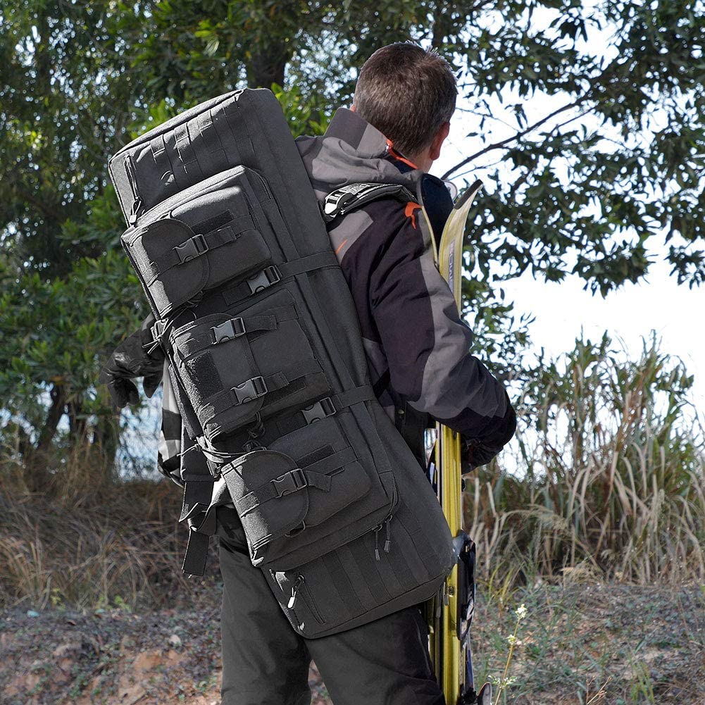 LUXHMOX Double Long Soft Rifle & Multi‑Function Gun Case