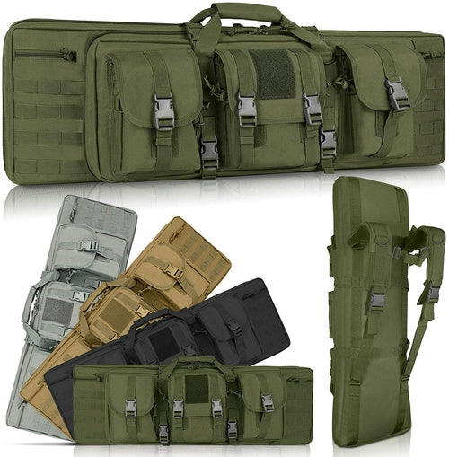 LUXHMOX Double Long Soft Rifle & Multi‑Function Gun Case