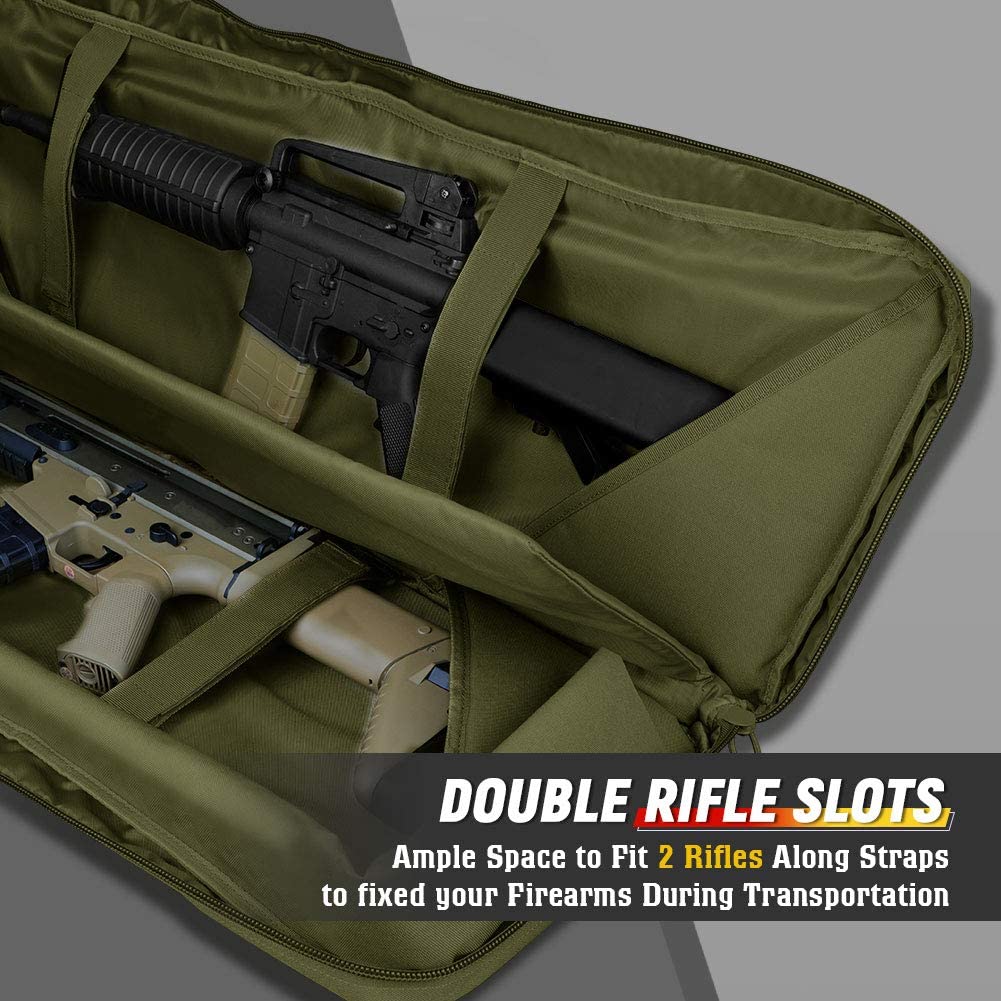 LUXHMOX Double Long Soft Rifle & Multi‑Function Gun Case