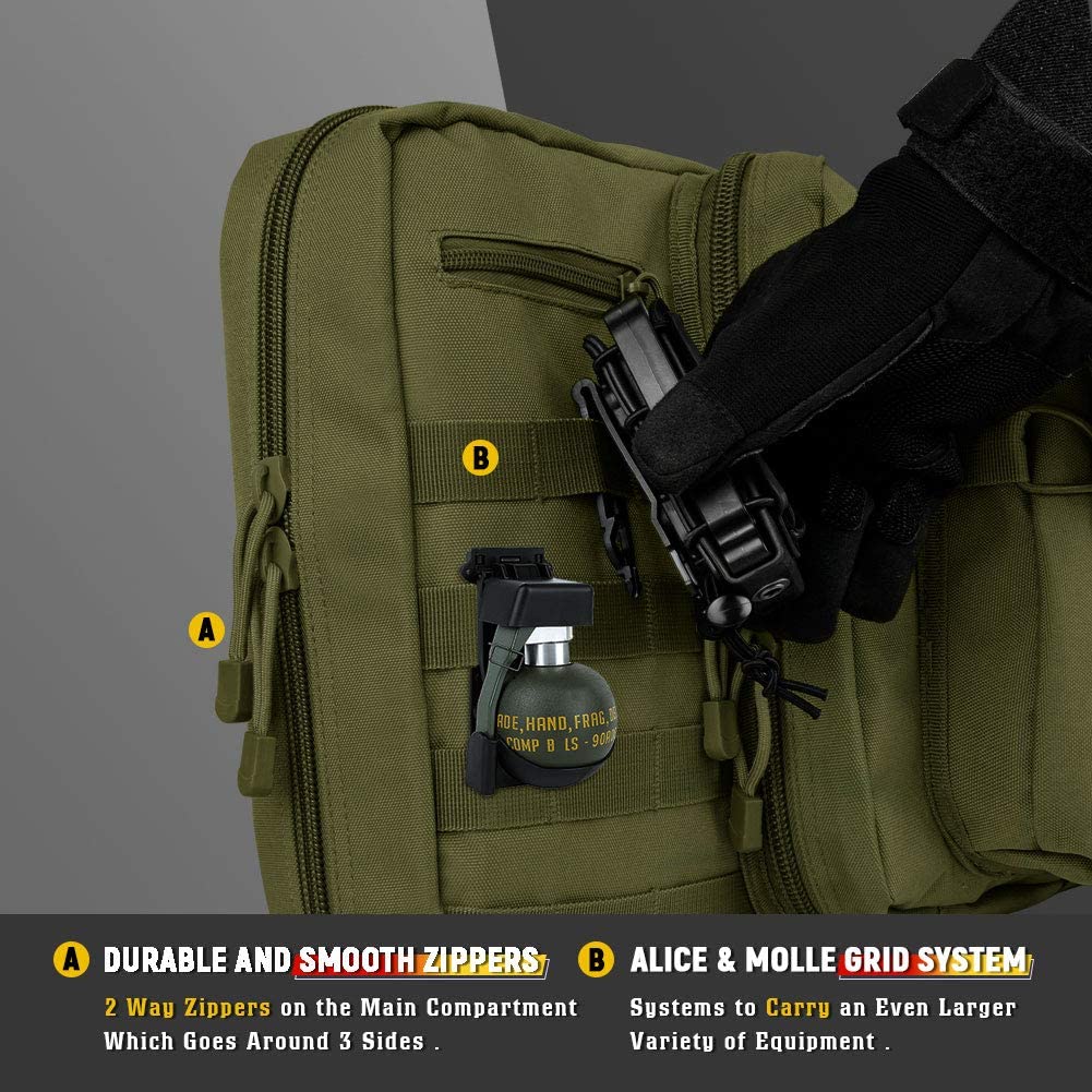 LUXHMOX Double Long Soft Rifle & Multi‑Function Gun Case