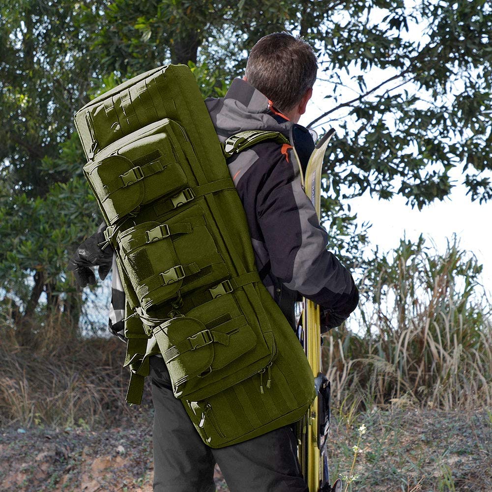 LUXHMOX Double Long Soft Rifle & Multi‑Function Gun Case