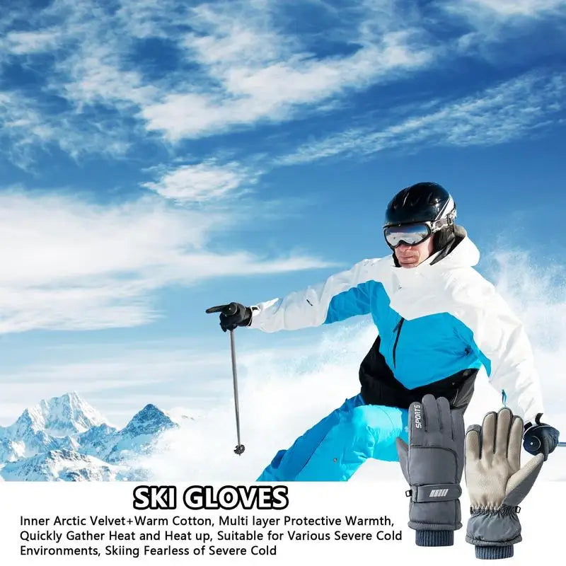 Men’s Winter Waterproof Cycling & Outdoor Sports Gloves