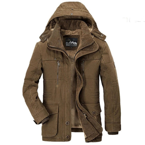Men’s Hooded Winter Parka with Fleece Lining