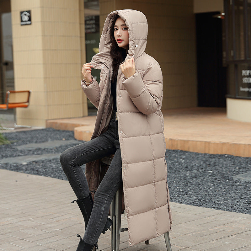 Women’s Long Winter Down Puffer Jacket – Thick Coat