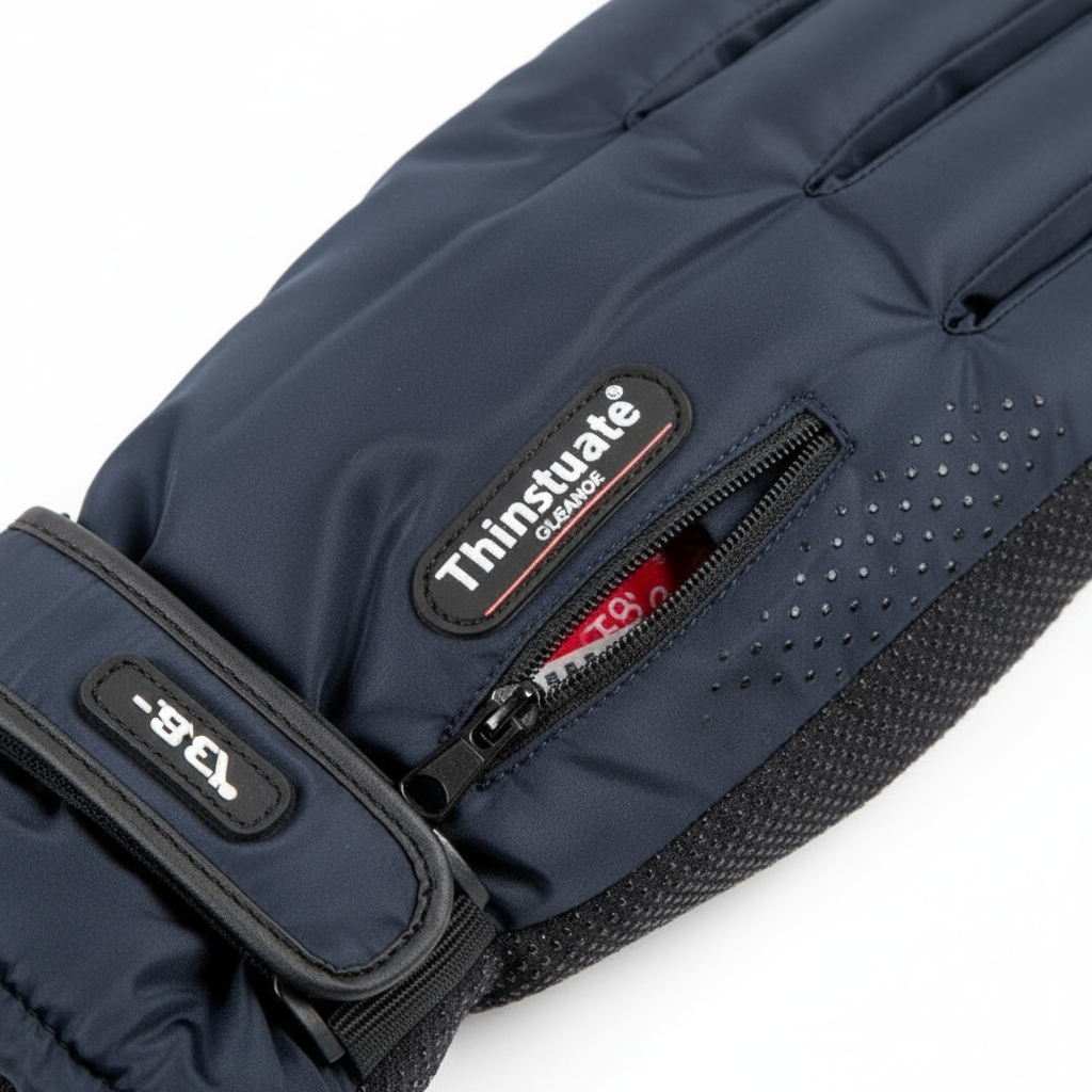 Women’s Winter Ski Gloves 2-Pack – Anti-Slip with Zipper Pocket