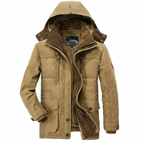 Men’s Hooded Winter Parka with Fleece Lining