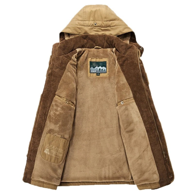 Men’s Hooded Winter Parka with Fleece Lining