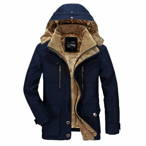 Men’s Hooded Winter Parka with Fleece Lining
