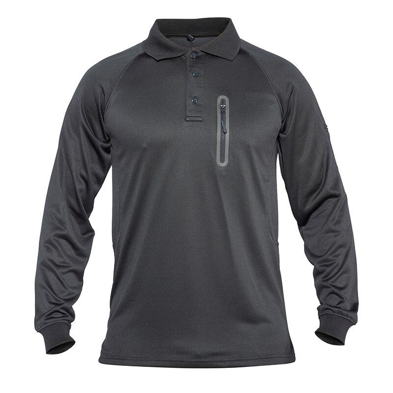 Men’s Long Sleeve Tactical Military Golf Polo Shirt