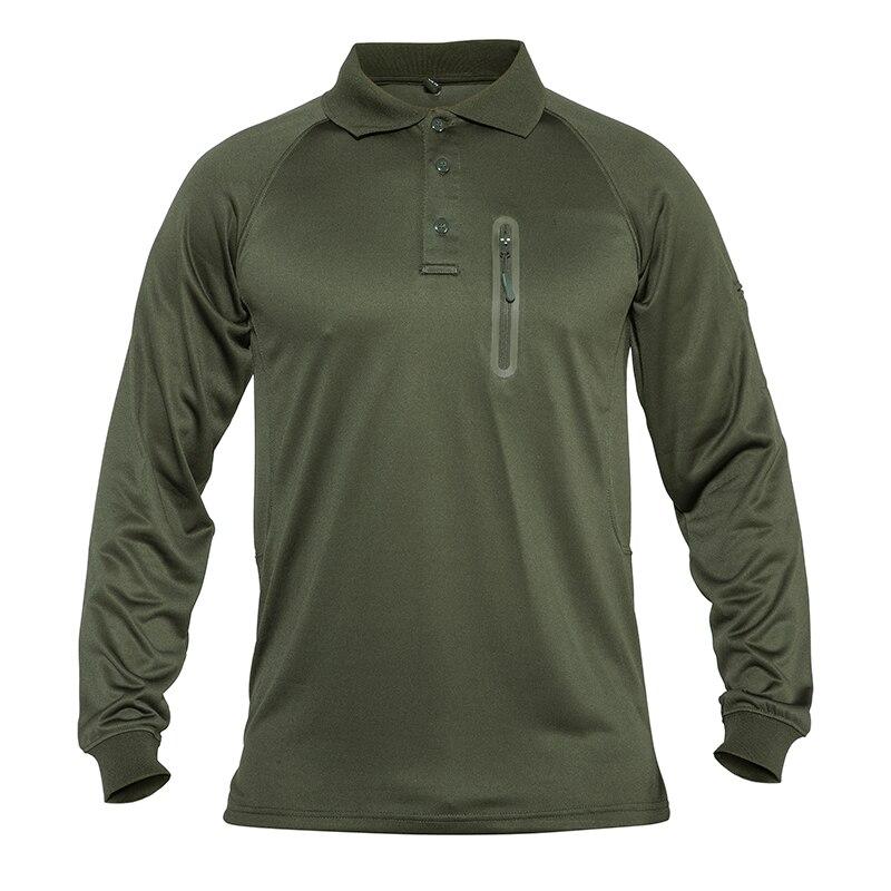 Men’s Long Sleeve Tactical Military Golf Polo Shirt