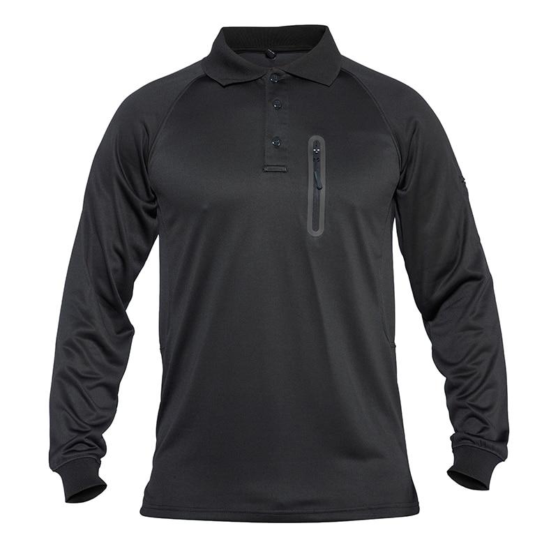 Men’s Long Sleeve Tactical Military Golf Polo Shirt