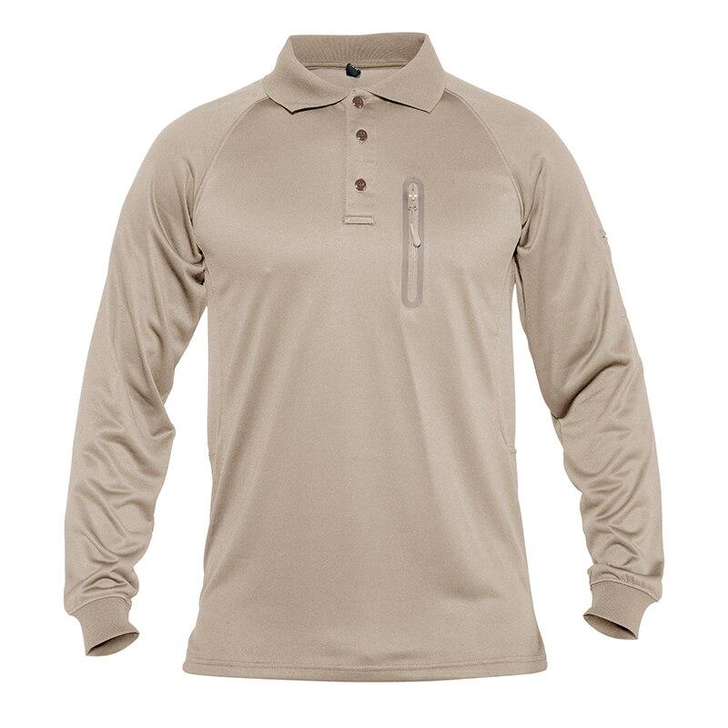Men’s Long Sleeve Tactical Military Golf Polo Shirt
