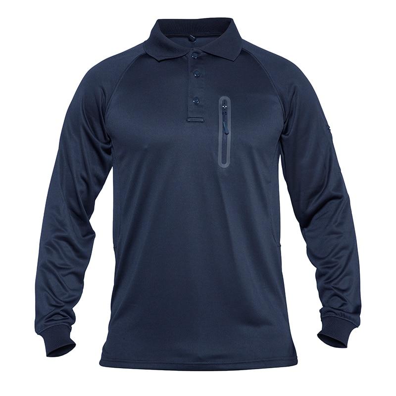 Men’s Long Sleeve Tactical Military Golf Polo Shirt