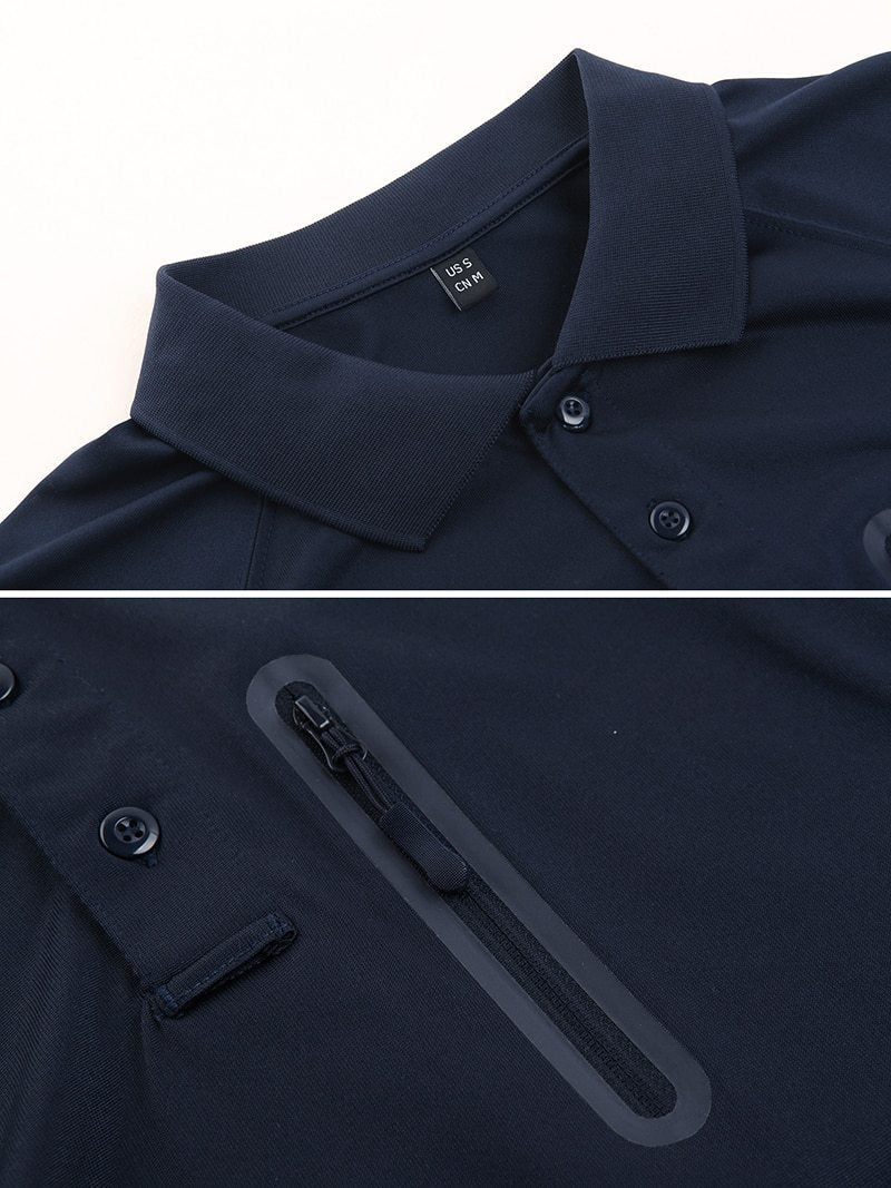 Men’s Long Sleeve Tactical Military Golf Polo Shirt